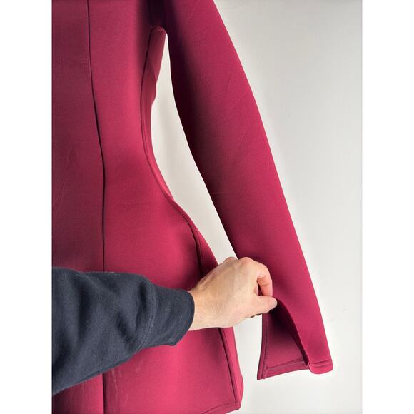 Micas Burgundy Scuba-Fabric Open-Back Mini Dress – NWT – Small - Picture 8 of 12